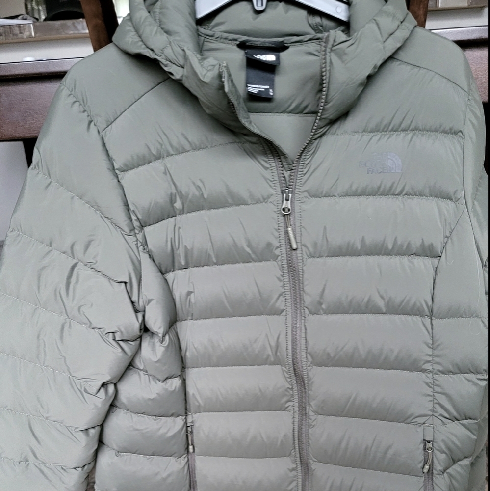 North Face Stretch Down Parka...Olive Green